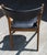 Mid Century Modern Willkie Folding Accent Chair - Black Vinyl - Oak For Sale - Image 4 of 10