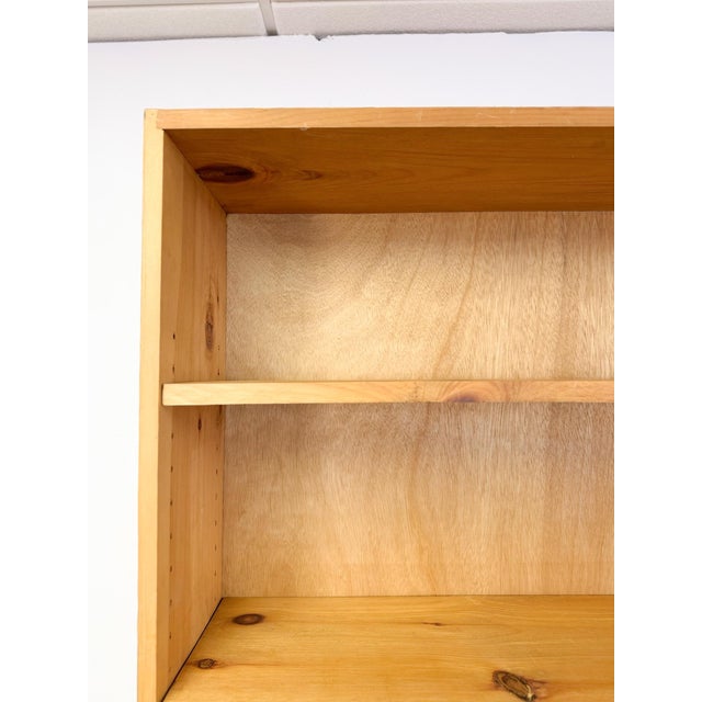 Vintage Antique Style Handmade Pine 7-Shelf Bookcase Rustic Boho For Sale - Image 4 of 10