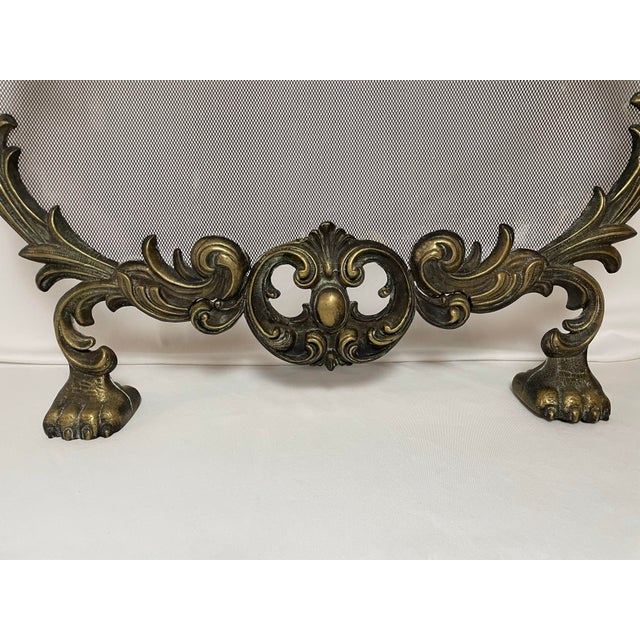 Antique Gothic Style Fire Screen With Dragon Sculptures For Sale - Image 4 of 9