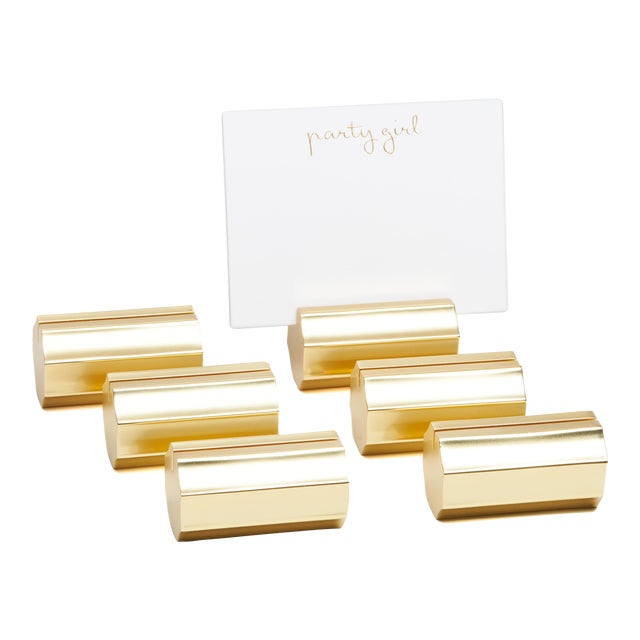 Dear Annabelle Stella Gold Place Card Holders - Set of 6 For Sale
