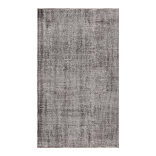 Vintage Turkish Runner in Black & White Distressed Pattern, From Rug & Kilim For Sale