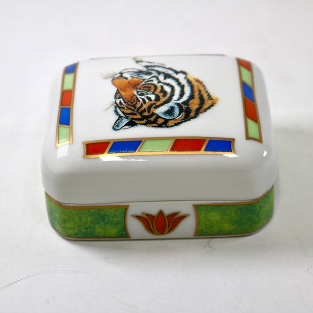 Light Green Lynn Chase Tiger Raj Boxes-Set of 3 For Sale - Image 8 of 9