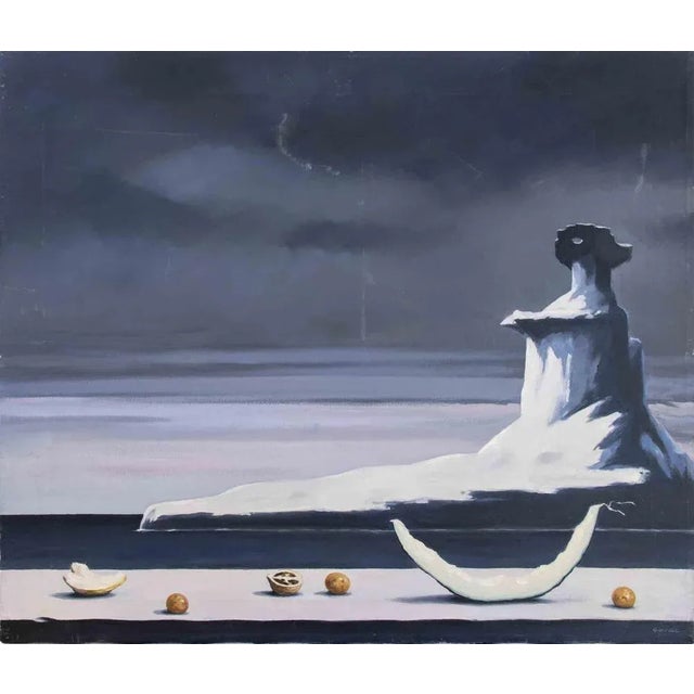 Gino Guida, The Autumn Rock, Oil Painting, 1980s For Sale - Image 7 of 7