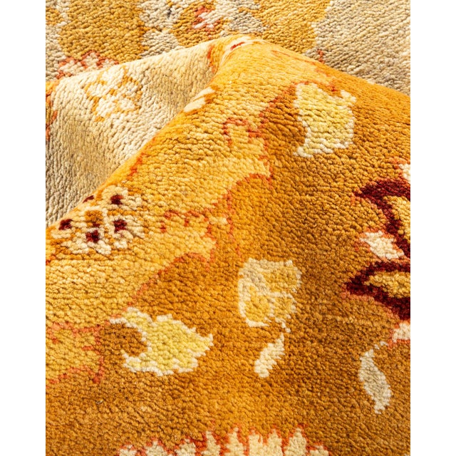Textile Eclectic, One-of-a-Kind Hand-Knotted Area Rug - Ivory, 9' 1" x 12' 1" For Sale - Image 7 of 8