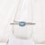 East West Aquamarine Ring with Natural Diamonds in Solid 14K White Gold Oval 3x5mm For Sale - Image 4 of 11