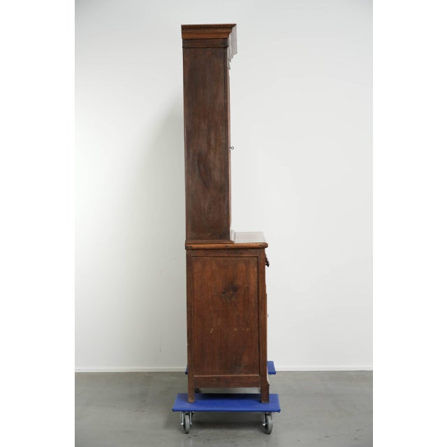 Antique 19th Century Oak Buffet Bookcase with Glass For Sale - Image 3 of 15