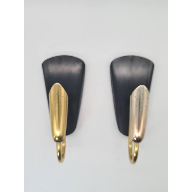 Modernist Wall Sconces in Brass and Aluminum, Europe, 1970s, Set of 2 For Sale - Image 4 of 14