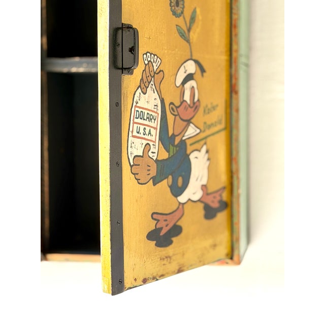 Mid-Century Hand-Painted Cabinet, Former Czechoslovakia, 1970s For Sale - Image 10 of 18
