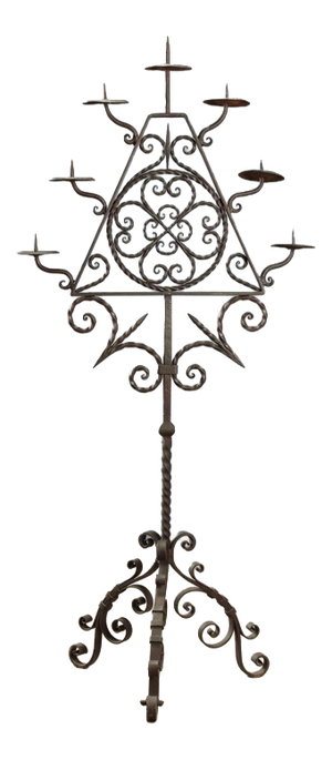 Wrought Iron 7-Flame Torchlight