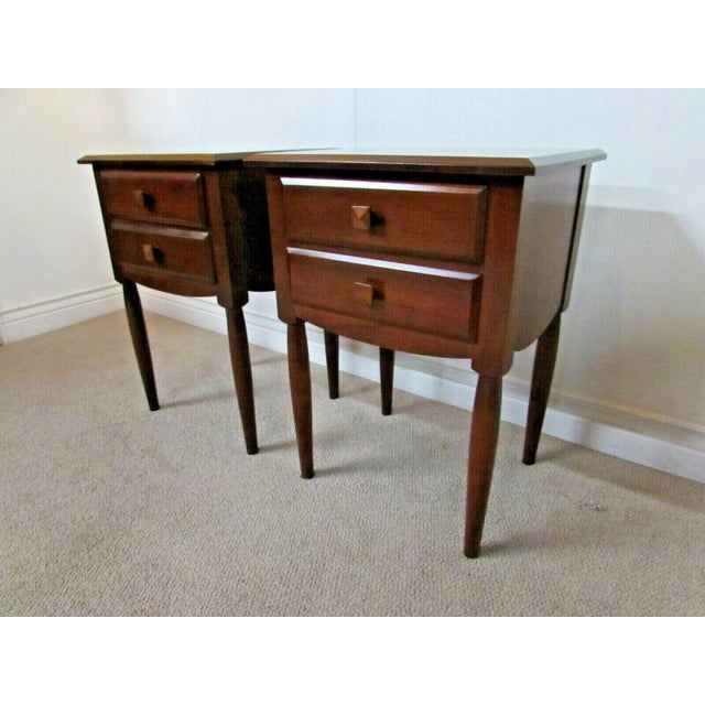 Ethan Allen Nightstands, Two Drawer End Tables, 155306 A Pair Chairish
