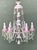 Pink Vintage Check Cut Crystal Swag Chandelier For Sale - Image 8 of 12