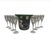 Green Vintage Perrier-Jouët Green Glass Champagne Bucket With Champagne Flutes Set- 9 Pieces For Sale - Image 8 of 8