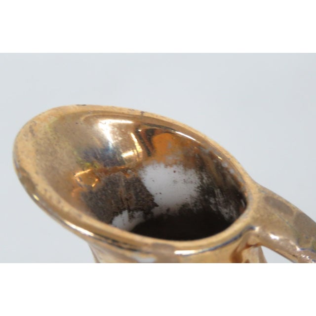 Dixon Art Studios Mid Century 22k Weeping Gold Miniature Pitcher Bud Vase 4973b For Sale - Image 9 of 10