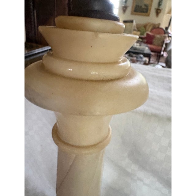 1940s Marble Column Lamp For Sale - Image 10 of 14