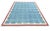 Handmade Cotton Vegetable Dyed Rug, Sky Blue and Pink Geometric Dhurrie-8'x10' For Sale - Image 13 of 13
