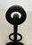 Black Pair of modernist wrought iron andirons For Sale - Image 8 of 12