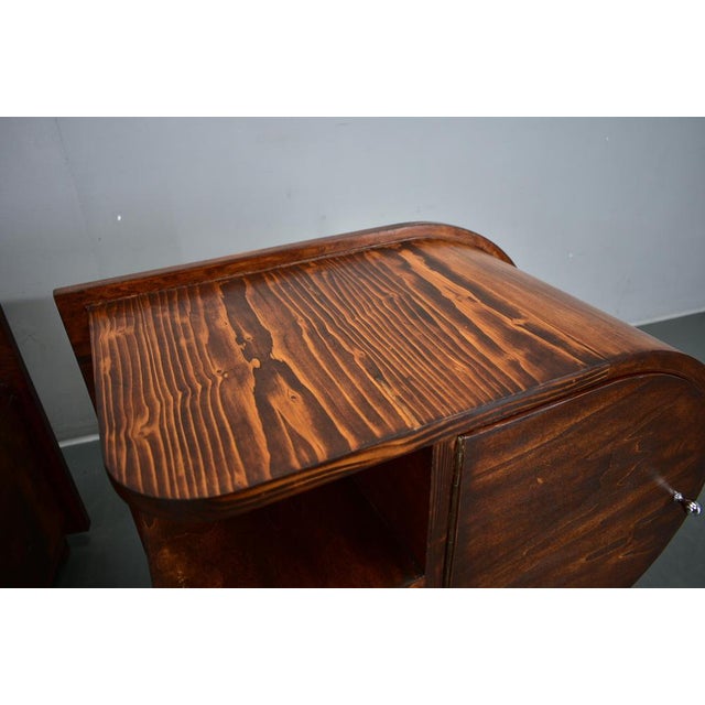 Art Deco Bedside Tables, Czechoslovakia, Set of 2 For Sale - Image 9 of 18