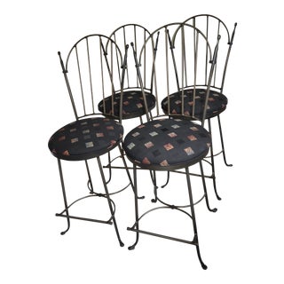 1990s Mid-Century Modern Charleston Forge Counter Stools - Set of 4 For Sale