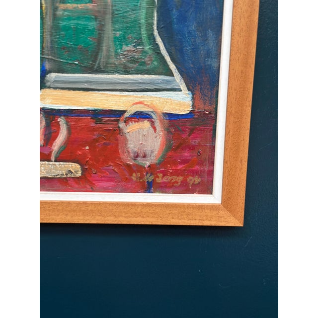 Hendrik De Jong, Abstract Composition, 1994, Oil on Canvas, Framed For Sale - Image 10 of 18