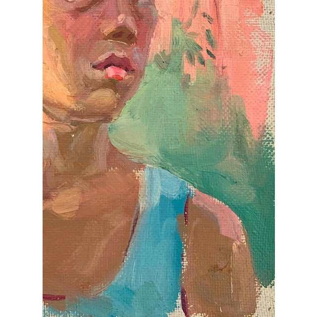 1960s Soviet Child Portrait, Original Oil Painting, Ukrainian Artist 30-22 For Sale - Image 6 of 6