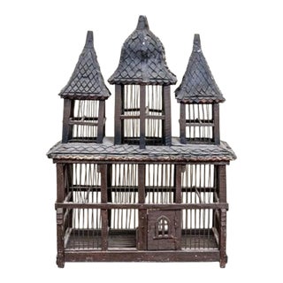 Vintage Large Decorative Bird House for Display For Sale