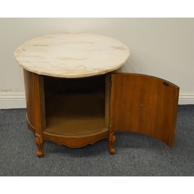 Vintage French Country Broyhill Furniture Storage Round End Table Chairish
