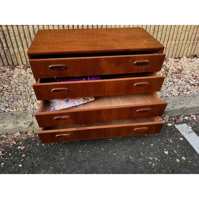Brown Mid 20th Century Mid Century Teak 4 Drawers Wall Unit. For Sale - Image 8 of 11