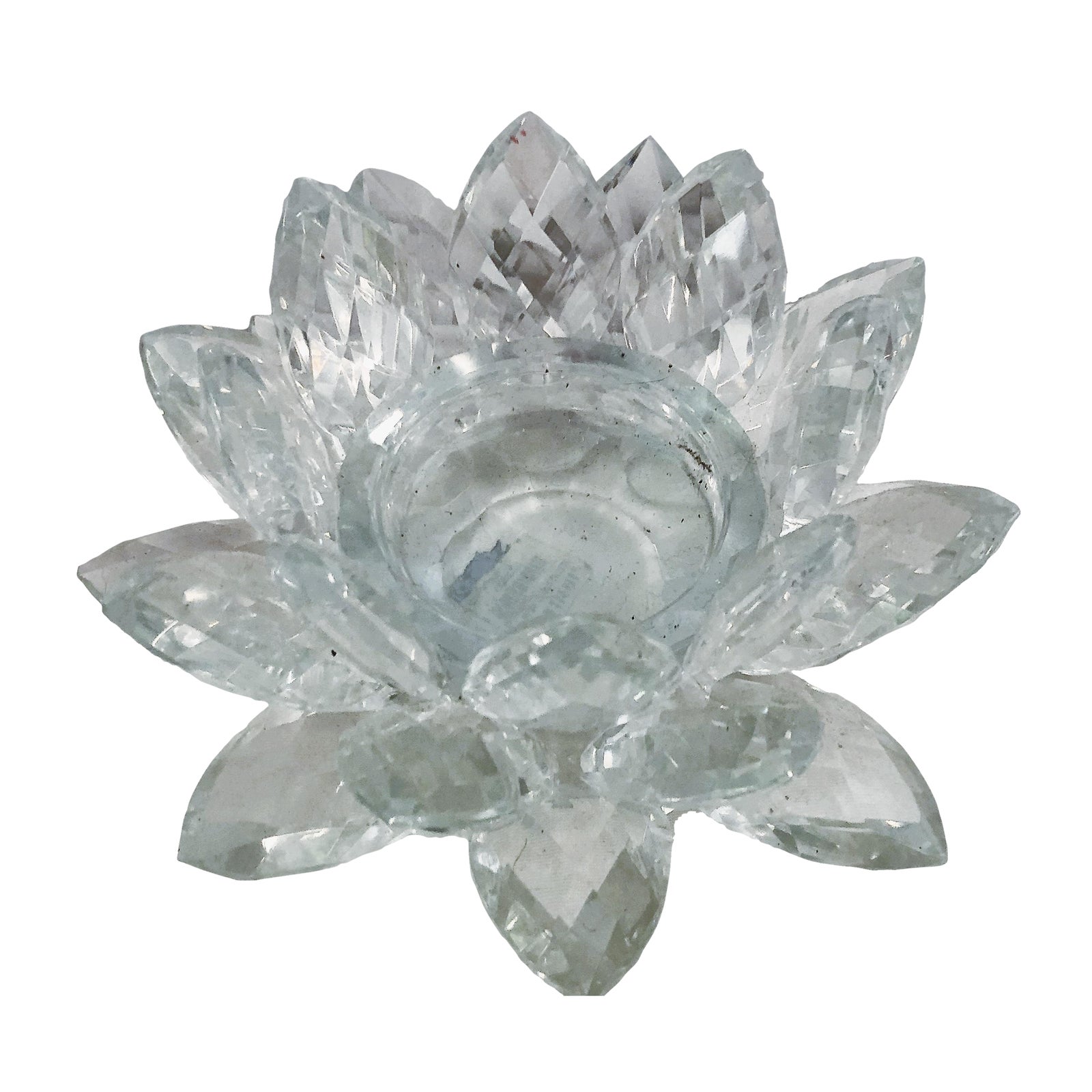 Swarovski Cut Crystal Water Lily Candle Holder Chairish
