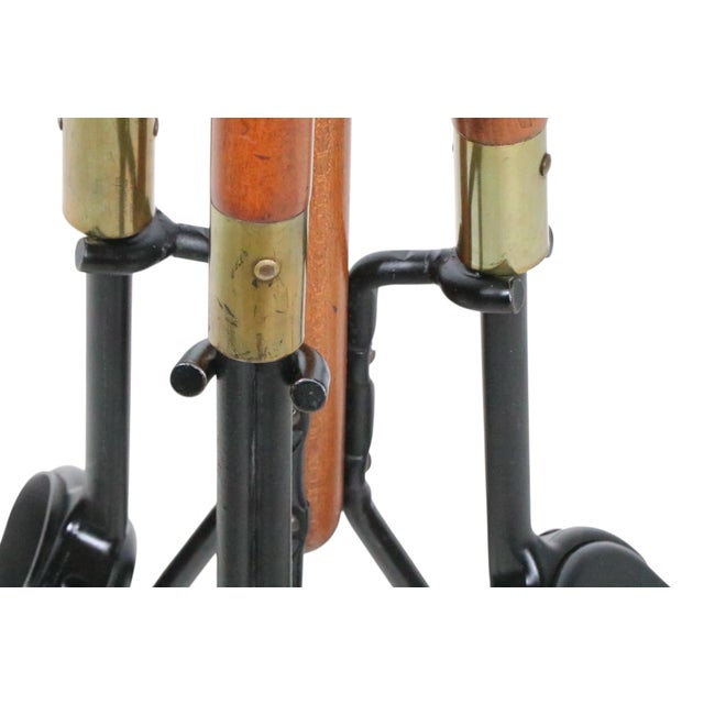 Brown Mid 20th Century Fireplace Tool Set by Seymour Manufacturing Company For Sale - Image 8 of 8
