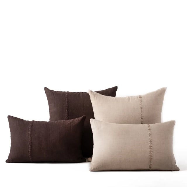 Boho Chic Audrey Linen Pillow For Sale - Image 3 of 3