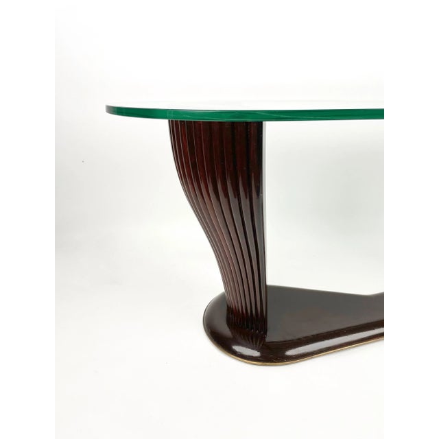 Wood & Glass Coffee Table by Victorian Dassi for Santambrogio & De Berti, Italy, 1950s For Sale - Image 9 of 17