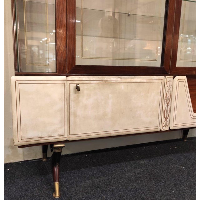 Italian Display Cabinet with Parchment from La Permanente Mobili Cantù, 1950s For Sale - Image 6 of 11