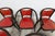Baumann Armchairs Model Diese in Colour Wengé and Red from Pagnon Pelhaître, Set of 6 For Sale - Image 3 of 18