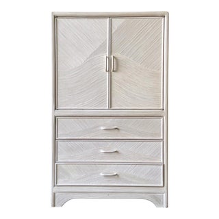 Boho Chic Pencil Reed Armoire For Sale