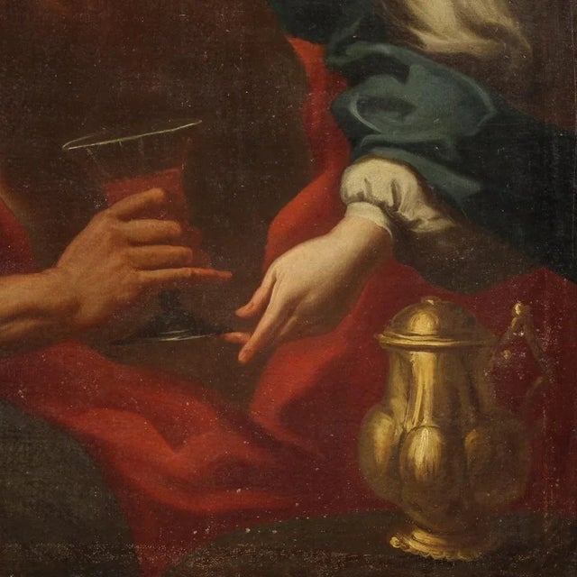 Italian Artist, Lot and His Daughters, 1650, Oil on Canvas For Sale - Image 7 of 15