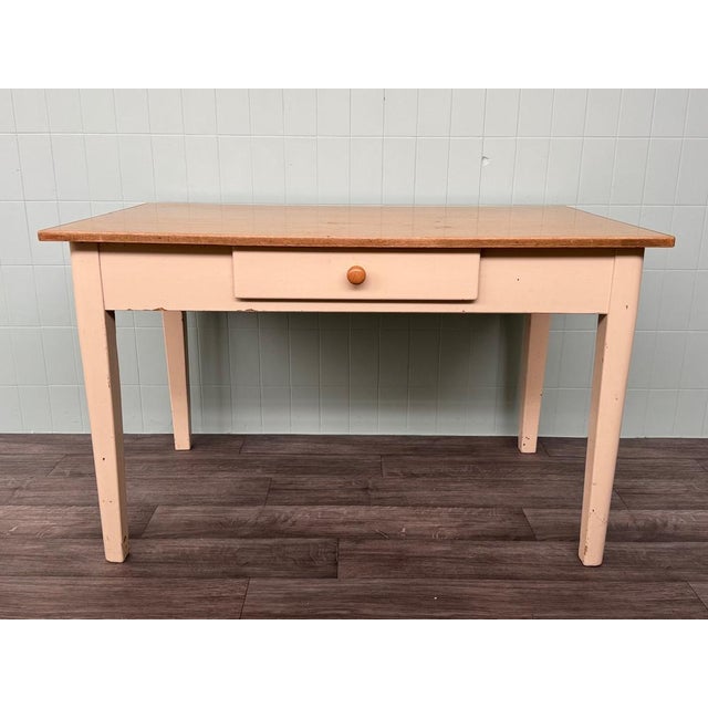 Vintage Italian Enamelled Fir Dining Table, 1950s For Sale - Image 16 of 17