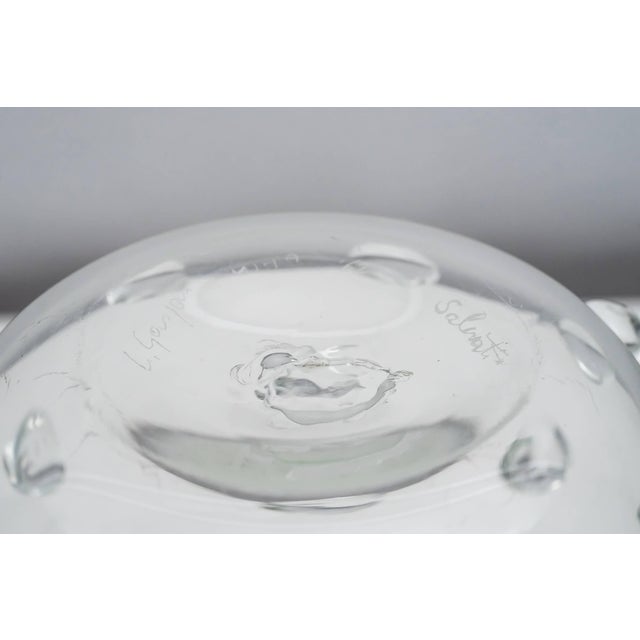Glass Vase with Clear Optical Droplets by Luciano Gaspari for Salviati, 1962 For Sale - Image 10 of 11