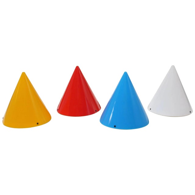 Acrylic 'Cone' Fixtures by Verner Panton for Polythema - Set of 4 For Sale - Image 11 of 11