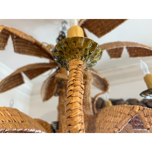 Mexican 1960s Mario Torres Palm Tree Chandelier With Monkey For Sale - Image 3 of 14