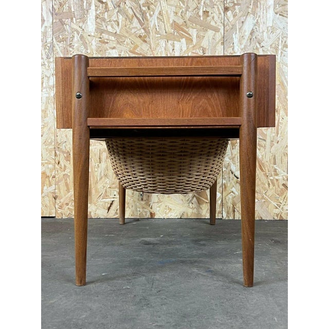 Mid-Century Danish Teak Sewing Box Side Table For Sale - Image 4 of 13