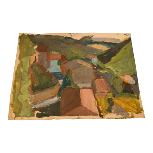 Richard Snyder 1960s Abstract Oil Painting