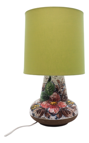 Scandinavian Ceramic Flower Table Lamp, Sweden, 1980s