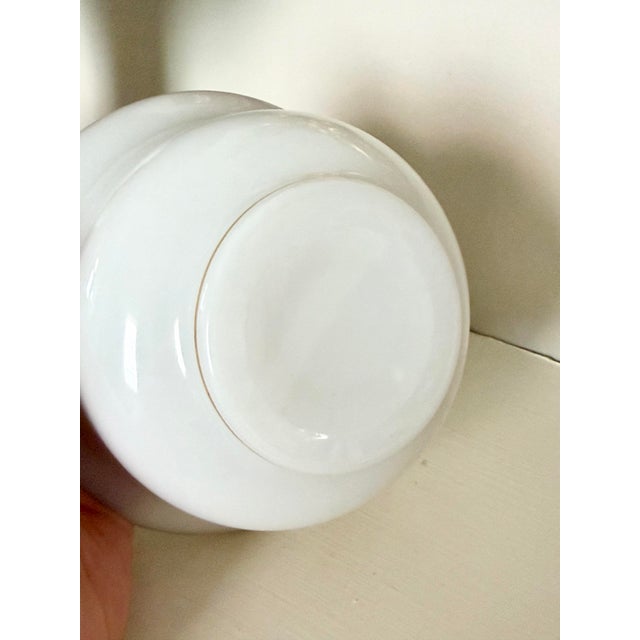 Mid 20th Century French Opaline Finger Bowl With Napoleonic Imperial Cipher Reproduction For Sale - Image 5 of 6