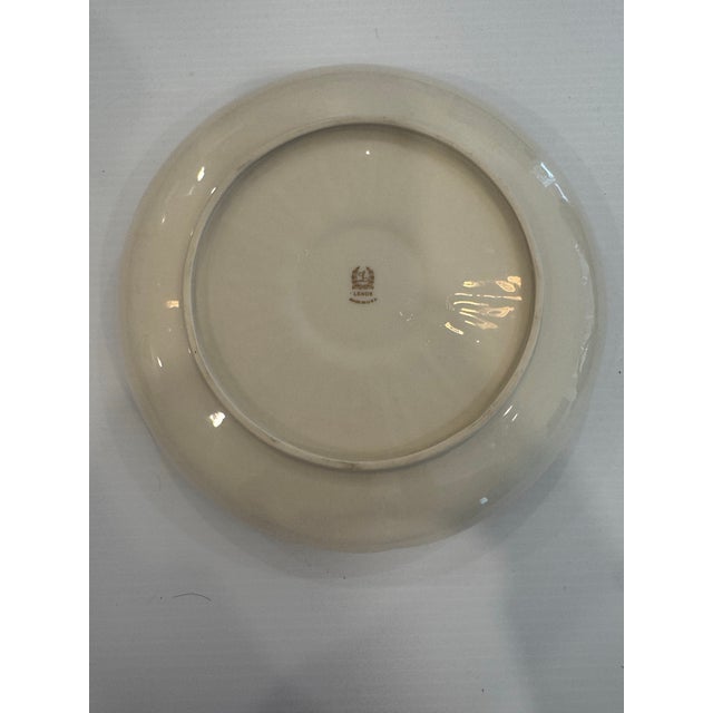 Lenox Greenfield Pattern Bone China Chip & Dip Server Tray Ivory bone China with gold trim accents around the rim of the...