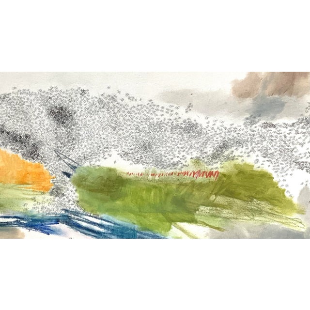 Contemporary Large Modern Abstract Expressionist Painting Titled "Murmuration" Large Nature Inspired by Michele Zuzalek For Sale - Image 3 of 12