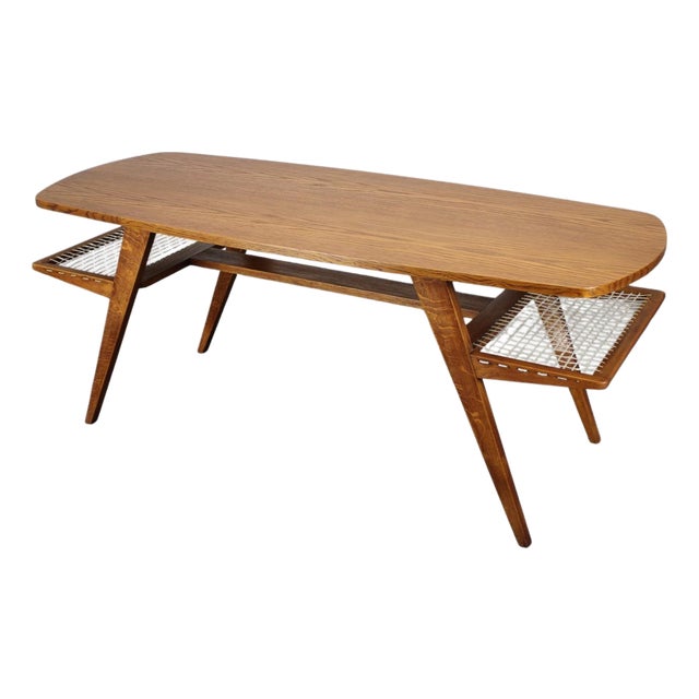 Mid-Century Modern Danish Teak Coffee Table with Magazine Racks, 1960s For Sale