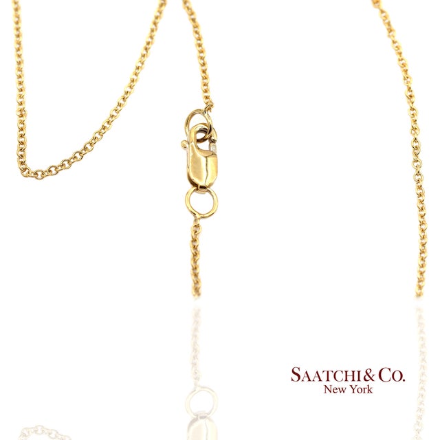 Gold 18k(750) Yellow Gold Natural Diamond Cross Pendant Necklace With Chain For Sale - Image 8 of 12