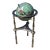 Gemstone Globe on Brass Stand With Compas in Base. For Sale