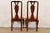 Henredon Queen Anne Solid Mahogany Side Chairs or Dining Chairs, Pair For Sale - Image 10 of 13