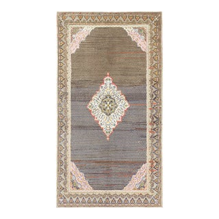 Vintage Turkish Rug With Medallion and HIgh-Low Texture, From Rug & Kilim For Sale